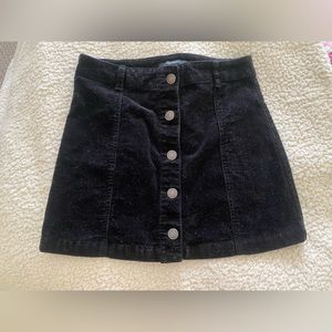 Black corduroy skirt, size medium